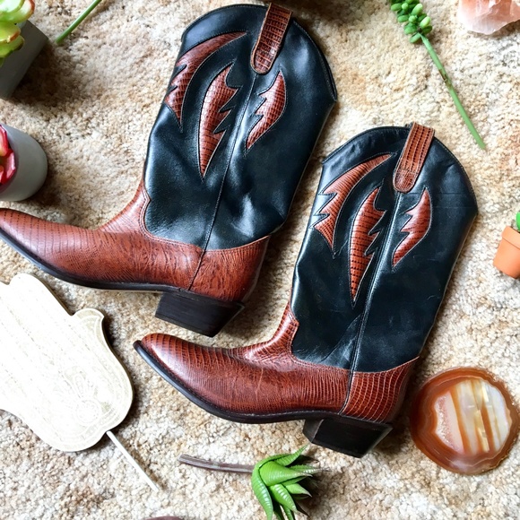 {Dolcis Genuine Leather} Western Cowboy Boots, 6.5 - Picture 7 of 8